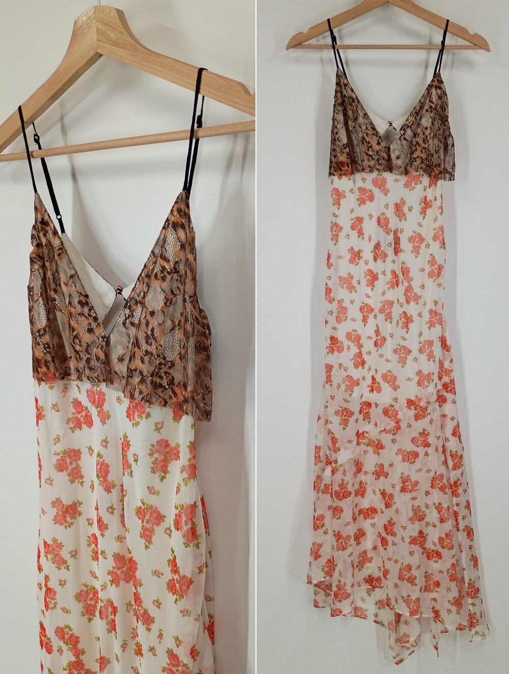 Urban Outfitters Mixed Media Chiffon Midi Dress